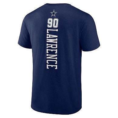 Men's Fanatics Branded DeMarcus Lawrence Navy Dallas Cowboys Playmaker T-Shirt