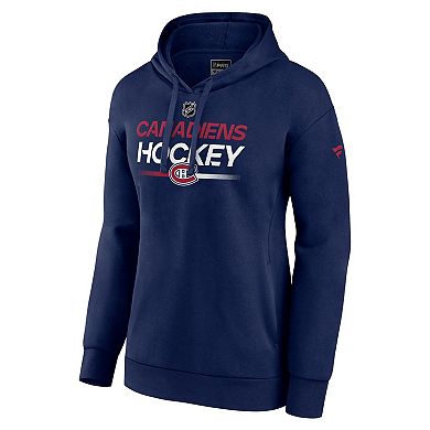 Women's Fanatics Branded  Navy Montreal Canadiens Authentic Pro Pullover Hoodie