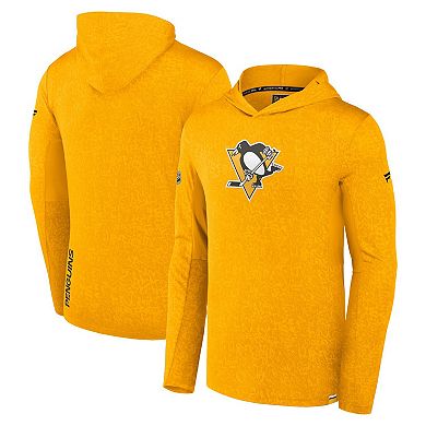Men's Fanatics Branded  Gold Pittsburgh Penguins Authentic Pro Lightweight Pullover Hoodie