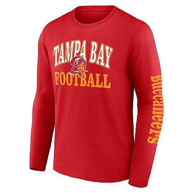 Men's Fanatics Branded Red/Orange Tampa Bay Buccaneers Throwback T-Shirt Combo Set