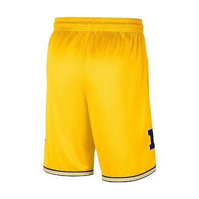 Men's Nike  Maize Michigan Wolverines Limited Performance Basketball Shorts