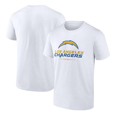 Men's Fanatics Branded  White Los Angeles Chargers Team Lockup T-Shirt