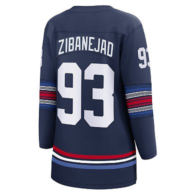 Women's Fanatics Branded Mika Zibanejad Navy New York Rangers Alternate Premier Breakaway Player Jersey