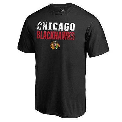 Men's Fanatics Branded Black Chicago Blackhawks Iconic Collection Fade Out T-Shirt