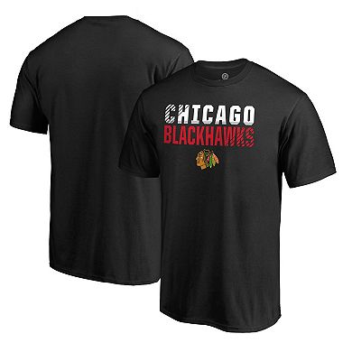 Men's Fanatics Branded Black Chicago Blackhawks Iconic Collection Fade Out T-Shirt