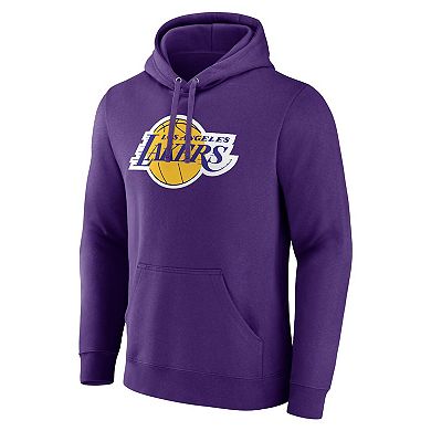 Men's Fanatics Branded  Purple Los Angeles Lakers Primary Logo Pullover Hoodie