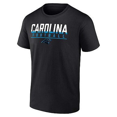Men's Fanatics Branded Blue/Black Carolina Panthers Two-Pack T-Shirt Combo Set