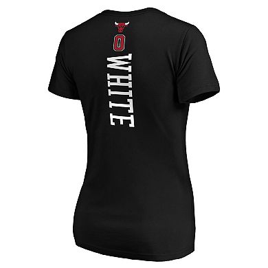 Women's Fanatics Branded Coby White Black Chicago Bulls Playmaker Name & Number V-Neck T-Shirt