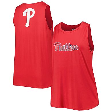 Women's New Era Red Philadelphia Phillies Plus Size Tank Top