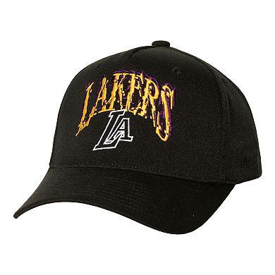 Men's  Black Los Angeles Lakers SUGA x NBA by Mitchell & Ness Capsule Collection Glitch Stretch Snapback Hat