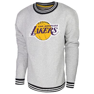 Men's Stadium Essentials Black Los Angeles Lakers Club Level Pullover Sweatshirt
