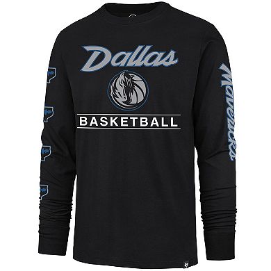 Men's '47 Black Dallas Mavericks 2023/24 City Edition Triplet Franklin Long Sleeve T-Shirt