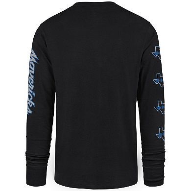 Men's '47 Black Dallas Mavericks 2023/24 City Edition Triplet Franklin Long Sleeve T-Shirt