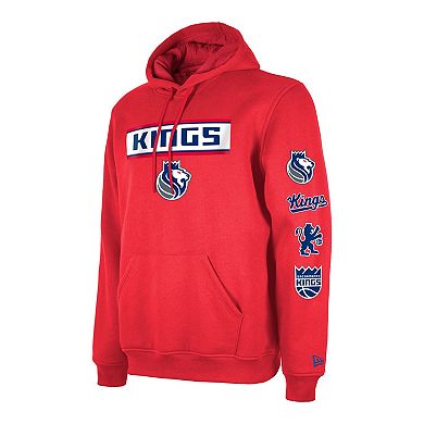 Men's New Era Red Sacramento Kings 2023/24 City Edition Big & Tall Pullover Hoodie