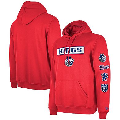 Men's New Era Red Sacramento Kings 2023/24 City Edition Big & Tall Pullover Hoodie