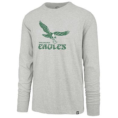 Men's '47 Gray Philadelphia Eagles Premier Franklin Long Sleeve T-Shirt