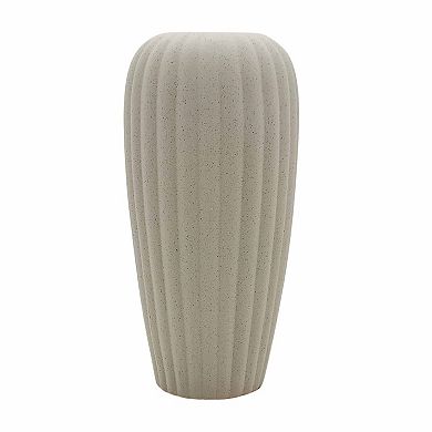 Ribbed Ceramic Vase Table Decor