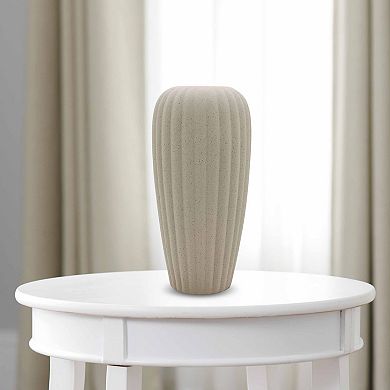 Ribbed Ceramic Vase Table Decor