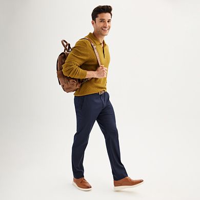 Men's Apt. 9® Long Sleeve Textured Sweater Polo