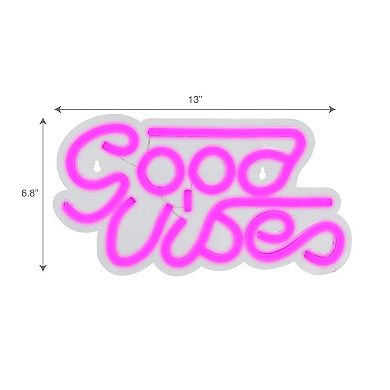 "Good Vibes" LED Wall Sign Decoration