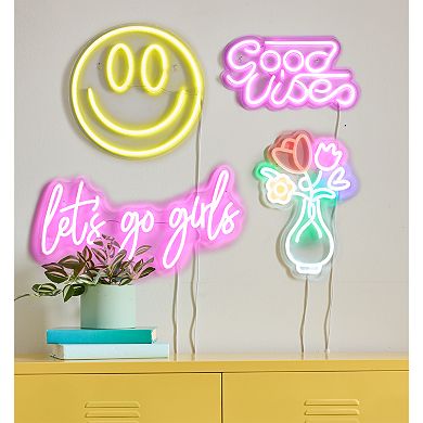 "Good Vibes" LED Wall Sign Decoration