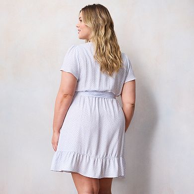 Plus Size LC Lauren Conrad Flutter Sleeve Wrap Dress
