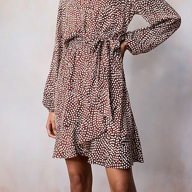 Women's LC Lauren Conrad Long Sleeve Ruffle Wrap Dress