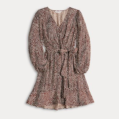 Women's LC Lauren Conrad Long Sleeve Ruffle Wrap Dress