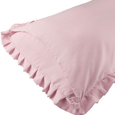 Single Layer Envelope Closure Ruffle Pillowcases 2 Pcs 20" X 30"