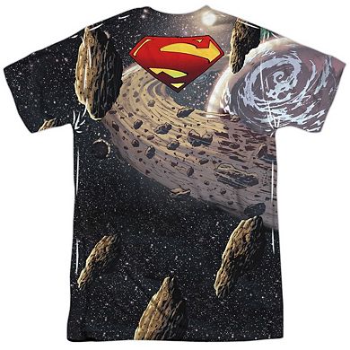 Superman Up Up Short Sleeve Adult Poly Crew T-shirt