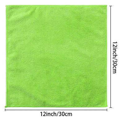 Microfiber Lint Free Highly Absorbent Reusable Kitchen Towels 12 Packs 12" X 12"