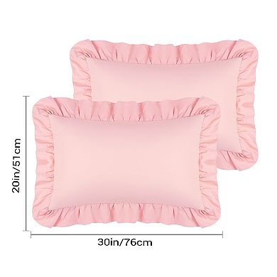 Single Layer Ruffled Envelope Closure Pillowcases 2 Pcs 20" X 30"