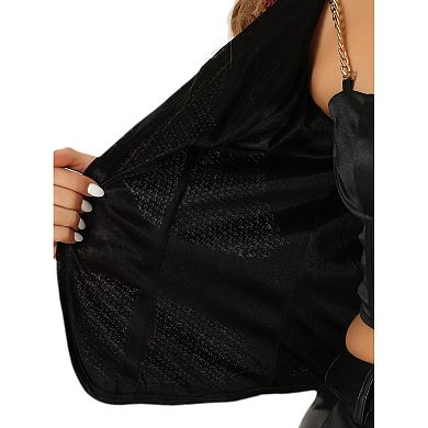 Women's Sequin Shrug 3/4 Sleeve Open Front Glitter Sparkly Short Blazer Jackets