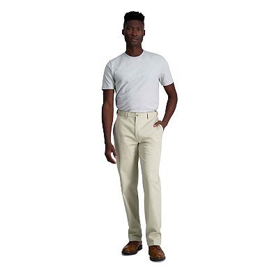  Men's Haggar® Wrinkle Free Performance Khaki Classic Fit Flat Front Pant