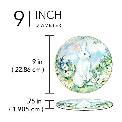 Certified International Easter Morning Set of 4 Dessert Plates