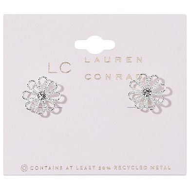 LC Lauren Conrad Openwork Flower Stud Earrings
