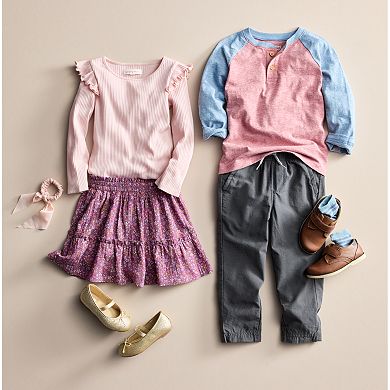 Baby & Toddler Girl Jumping Beans® Smocked Woven Scooter Skirt