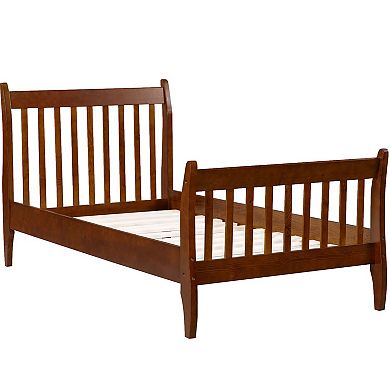 Twin Platform Bed With Solid Wood Slat Support