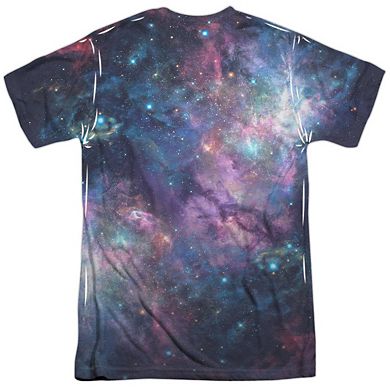 Superman Spaced Out Logo Short Sleeve Adult Poly Crew T-shirt