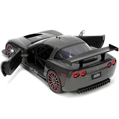 Diecast 2005 Chevrolet Corvette C6-R Dark Gray Metallic "Corvette Racing" "Bigtime Muscle"