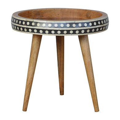 Small Patterned Nordic Style End Table