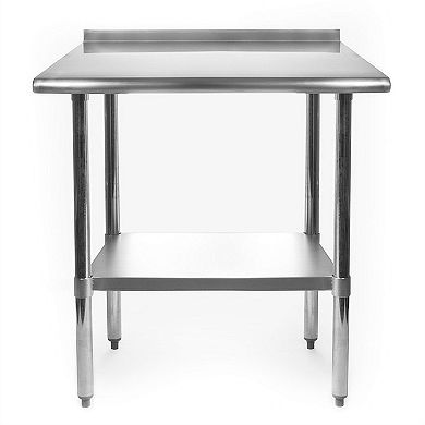 Heavy Duty 30 X 24 Inch Stainless Steel Restaurant Kitchen Prep Work Table With Backsplash