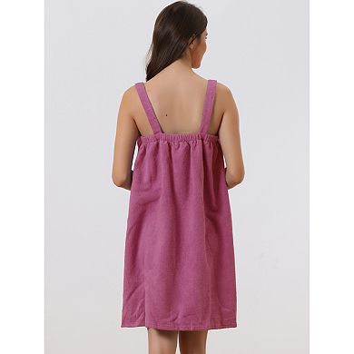 Womens Towel Wrap Bathrobe Spa Towels Robe With Adjustable Closure For Gym Shower