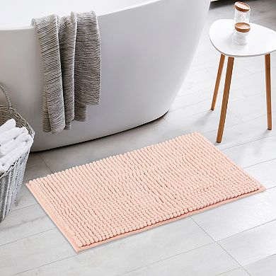 Bath Rugs, Soft Plush & Fluffy Non Slip Extra Thick Microfiber Bathroom Mat, 20" X 32"
