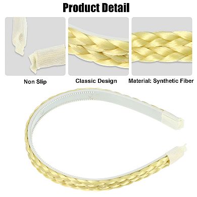 1 Pcs Headband Double Strands Synthetic Hair Plaited 0.67 Inch Wide