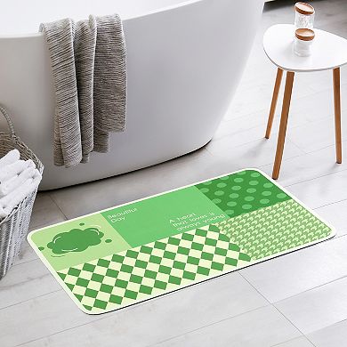 Bath Mat Rug Abstract Non-slip Absorbent Bathroom Floor Mat Shower Rug For Shower Bathtub, 16" X 24"