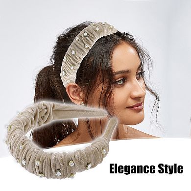 1 Pcs Rhinestone Headband Bling Padded Hairband Sparkle 1.57 Inch Wide