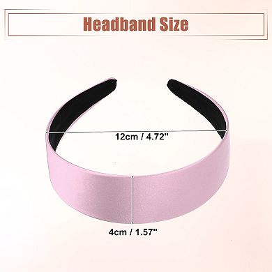 Hair Headband Wide Satin Headband 1.57" Wide Headband For Women Girl