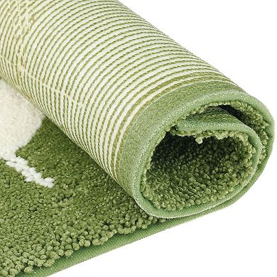 Bathroom Rugs Soft Plush & Fluffy Quick Dry Reversible Non Slip Extra Thick Bath Mats, 18" X 26"