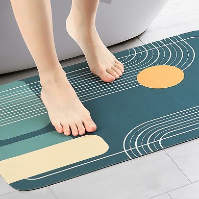 Bath Mat Rug Abstract Non-slip Absorbent Bathroom Floor Mat Shower Rug For Shower Bathtub, 20" X 32"